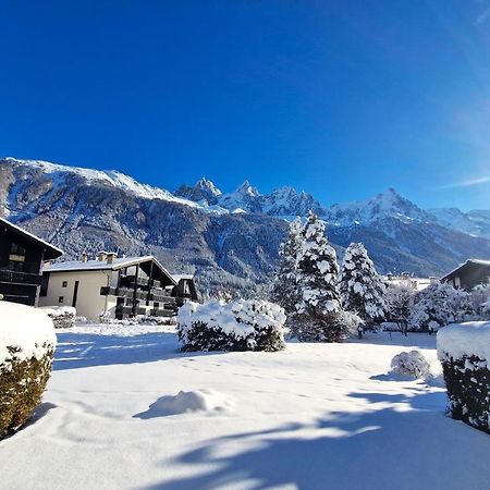 Chamonix Appartement Vue Mont Blanc Avec Jardin Exterior foto